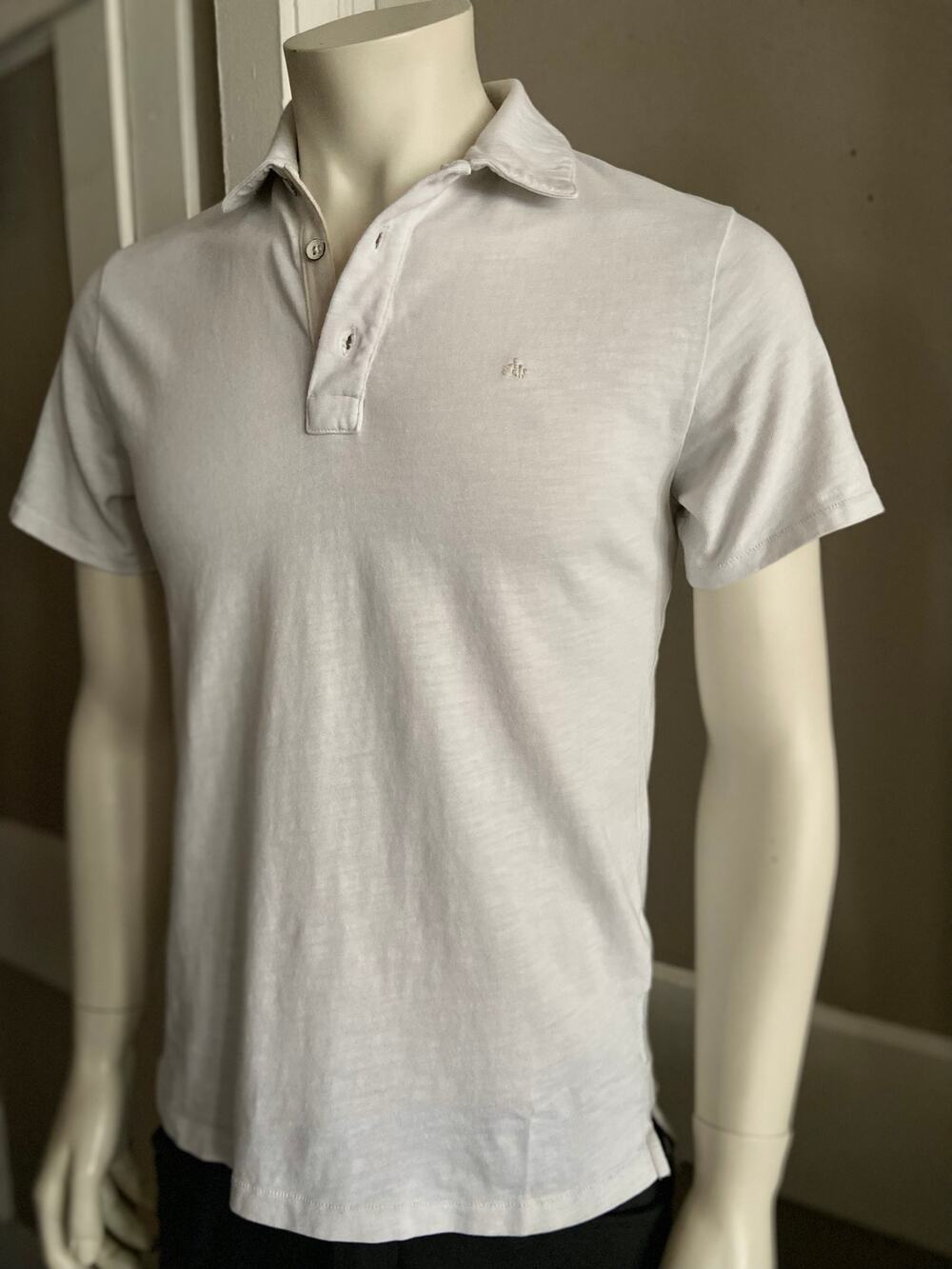 RAG & BONE Standard Issue Soft White Polo Mens sz M (Fits like a sz S)